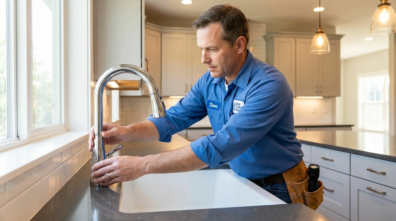 Kitchen faucet installation by Johns Plumbing LLC in Blackville